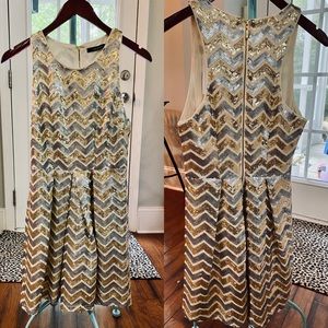 Gold-Silver-White sequin Dress New w/tags